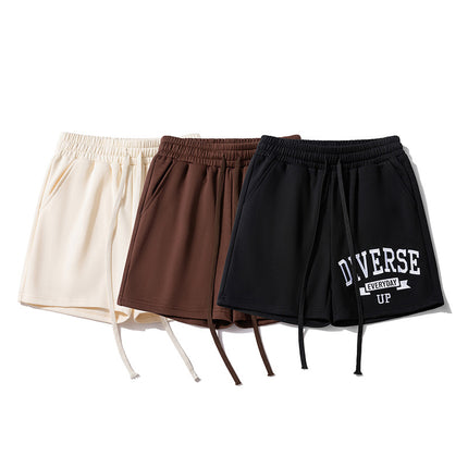 2026 New Trendy American-Style Sports Shorts for Men, Summer Loose Fit, Drawstring Casual Five-Point Shorts for Teenagers