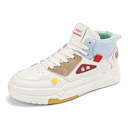 Men's shoes autumn new non-slip wear-resistant high-top Korean style trendy versatile casual shoes hiking shoes sports student board shoes