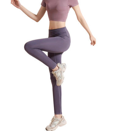 High-Waisted Sports Fitness Pants Quick-Drying Tummy Control Thin Pilates Training Clothes Slim Stretch Yoga Pants Summer