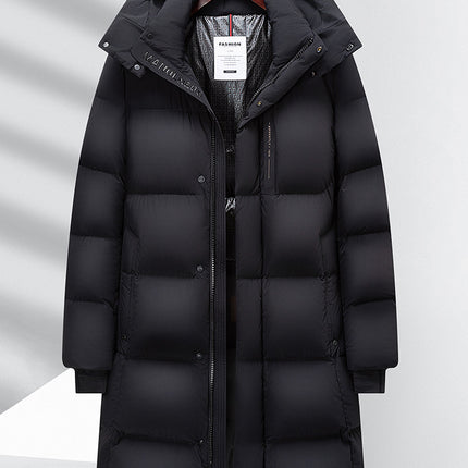 High-end New Black Gold Very Cold High-filled Down Jacket Men's Long Thickened Winter Thickened Warm Cold-proof Down Jacket