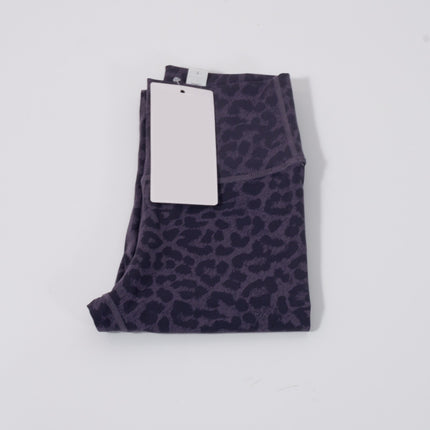 Yoga hot cross-border women's high waist belly contracting tight leopard print hip lifting fitness running sports cropped pants