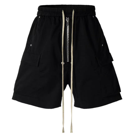 2025 Dark RO Style Drawstring Multi-Pocket Tooling Shorts Men's Niche Casual Loose Straight Pants