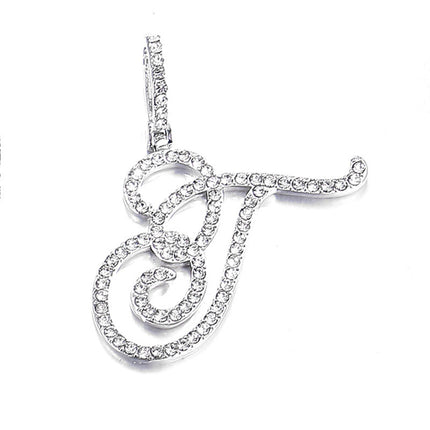 Foreign trade popular products full diamond hip hop jewelry grass letter pendant melon seed buckle Cuban chain accessories Amazon exclusive