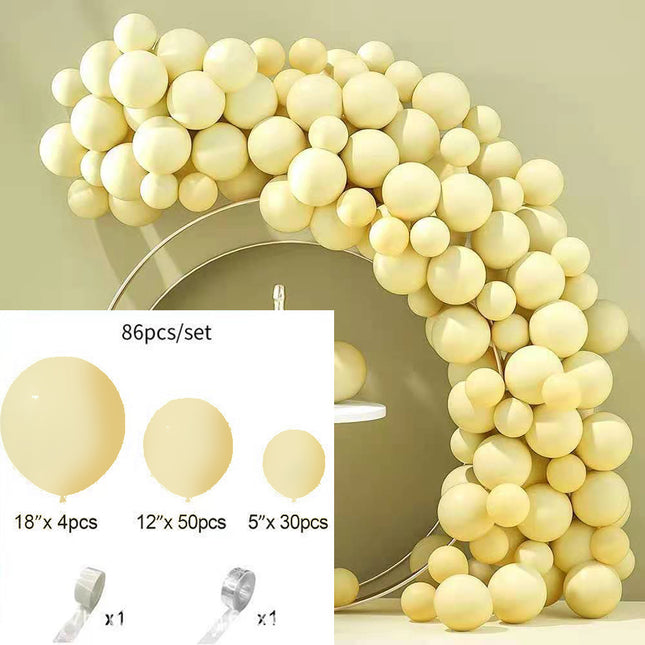 Amazon Macaron Solid Color Balloon Package Garland Wedding Birthday Party Balloon Chain Set Wedding Essential