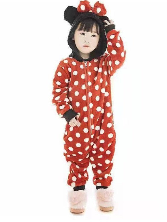 Autumn and Winter Flannel Toilet Edition Animal Cartoon One-piece Pajamas New Clown Performance Warm Home Clothes Mixed Batch