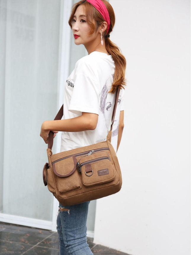 Spring New Men's Bag Canvas Shoulder Bag Men's Crossbody Bag Men's Bag Backpack Casual Sports Bag Fashion Trendy Bag