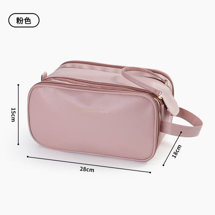New Internet Celebrity Cosmetic Bag Large Capacity Multifunctional Cosmetics Bag Pu High-Looking Cosmetics Storage Three-Layer Organizing Box