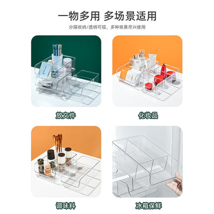 Desktop Storage Box Acrylic Transparent Toilet Bathroom Cosmetic Mask Compartment Storage Box Sundries Storage Box