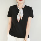 Round neck black / S