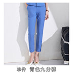 Single piece cyan nine-point pants / S