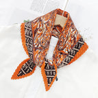 L024-259-03 orange red / 70cm wrinkled square towel
