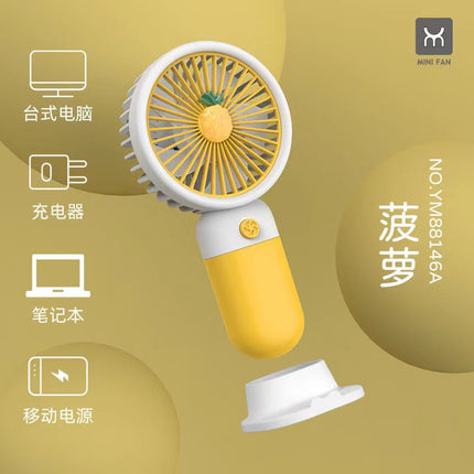 New Cross-Border High-Speed Small Fan Portable Student Desktop Fan Outdoor USB Digital Display Handheld Small Fan