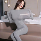 Gray-silky glossy sleeping bag / Open - 37.5-80kg
