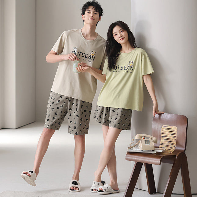 Men Who Love Dogs in Summer Can Wear Pajamas That Girls Like, Comfortable Modal Short-Sleeved Shorts and Home Clothes