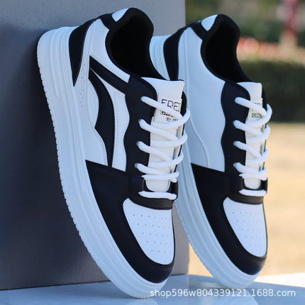 2024 Spring Trendy Brand Men's White Sneakers, Light Luxury Niche Thick-Soled Sports Casual Shoes, Men's Casual Versatile Breathable Sneakers