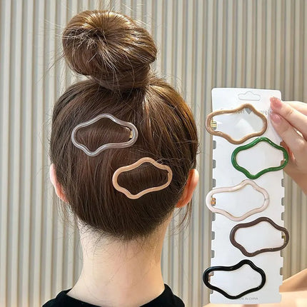 Hair Accessory Hairpin Trendy Upgraded Cloud-Shaped Hollow Hair Clip for Stray Hair Bb Clip for Bangs and Side Hair, Elegant Style
