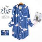Q blue—peony—velvet skirt / M