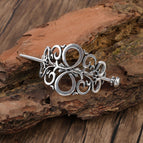 Silver-round hair stick