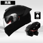 Helmet - glossy black [hd dual mirror]
