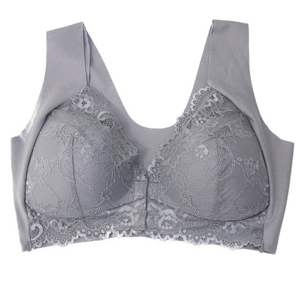 Cross-border sexy lace no steel ring bra back underwear European and American back corset plus size front buckle vest bra wholesale