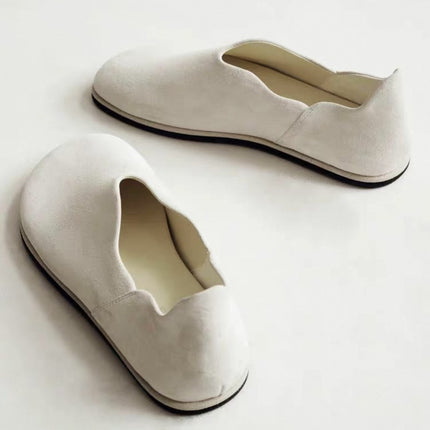 Ox-back velvet! Old Qian Feng Step-on Mueller Shoes Women's 2025 New Retro Casual Flat Loafers Lazy Slippers