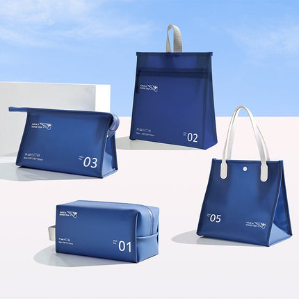 Cross-border Hot Jelly Series Cosmetic Bag PVC Waterproof Storage Bag Cosmetic Bag Simple Solid Color Toiletry Bag Portable