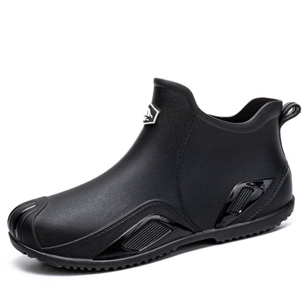 Cross-Border Short-Tube Rain Boots for Men 2025 New Model Kitchen Work Rubber Shoes Wear-Resistant Waterproof Non-Slip Lightweight Water Shoes Rain Boots