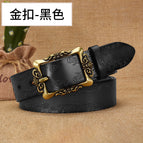 Gold buckle-black / 105cm