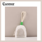 Plush transparent bag-white