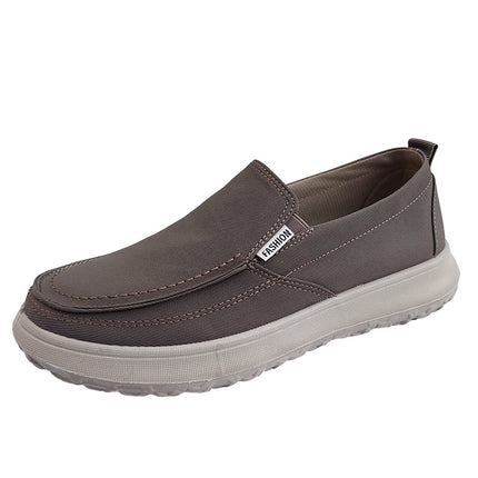 47 Extra Large Size Men's Shoes with Widened Forefoot, Flat Soft-Soled Canvas Shoes, Casual Old Beijing Style Shoes for Middle-Aged and Elderly Dads