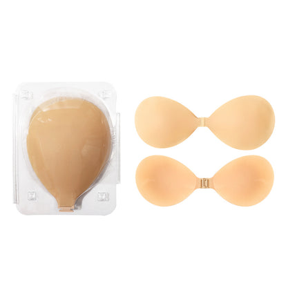 Cross-Border Small Bust Push-Up Bra, Seamless Solid Adhesive Bra Pads, Invisible Strapless Self-Adhesive Bra Pads for Women