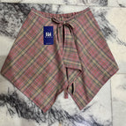 Pink plaid (with elastic band) / One size fits all