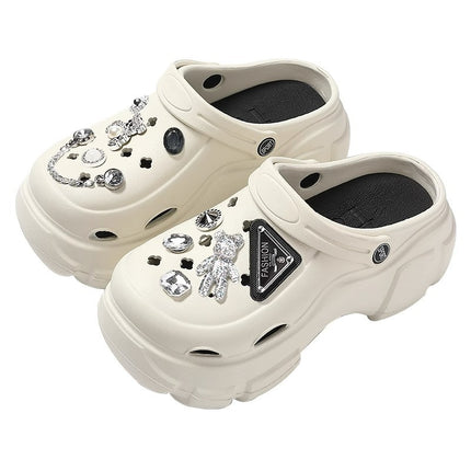 Cross-Border Upgraded Eva Outer Wear Thick-Soled Clogs, Soft and Wear-Resistant, High-Soled,  Garden Shoes Wholesale