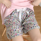 Women's shorts/white cartoon / free size (40.00 kg-65.00 kg
