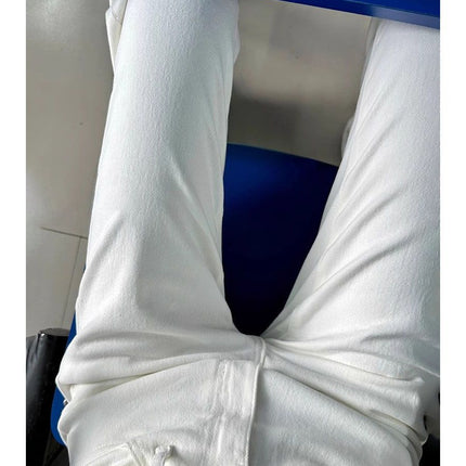 170 Long Tall White Narrow Straight Jeans Women's Spring and Autumn High Waist Slimming Stretch Pipe Pants