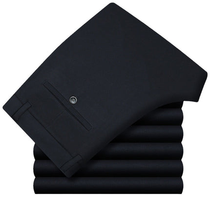 Spring and Summer 2024 New Stretch Men's Casual Pants Middle-aged and Young Men's Four-sided Stretch Men's Pants Thin Men's Straight Long Pants