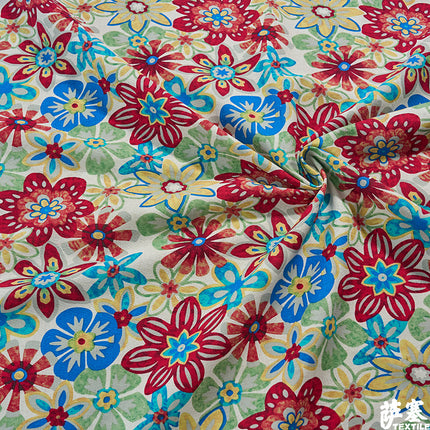 Hemp Cotton Digital Printed Fabric Yunnan Lijiang Retro Bohemian Fabric Hotel Pillow Bar Tablecloth