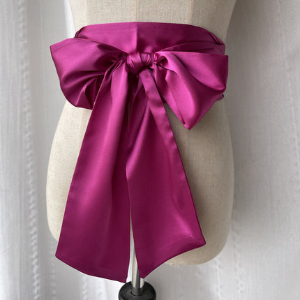 Bow Tight Waist Belt dress Decorative Strap Women's Skirt Waist Cover Wide Belt
