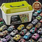 [Storage box to send large map] 50 alloy iron car [back car] style random