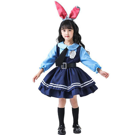 Real Shot of Zootopia Cos Judy Judy Rabbit Cos Anthropomorphic Suit Cosplay Costume Full Set European and American
