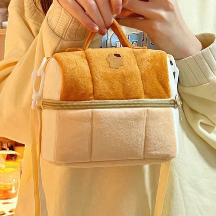Toast Bread camera bag cosmetic bag bread warm lunch box storage bag handbag large capacity bag fashion bag