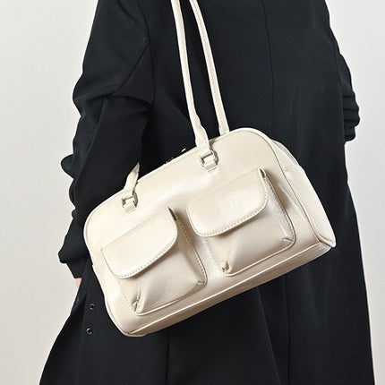 2025 New Tote Bag Large Capacity Bag Women's Shoulder Armpit Bag Oil Wax Leather Bag Double Bag Casual Handbag