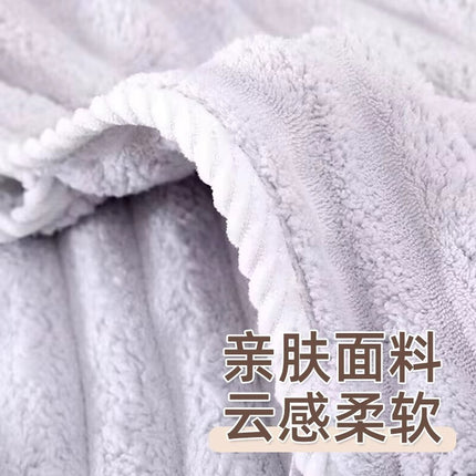 New Style Thickened Wavy Quick-drying Turban Women's Super Absorbent Non-cleaning Dry Hair Towel Super Soft Coral Fleece Dry Hair Cap