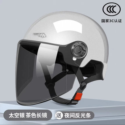 New National Standard Electric Battery Car Helmet for Men and Women Summer Sun Protection Motorcycle Half Helmet Four-Season Universal Safety Helmet New