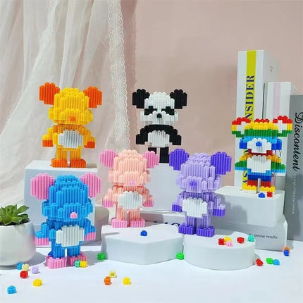 Compatible with Lego violent Bear series particle building blocks cartoon puzzle boys and girls stitching toys children gift wholesale