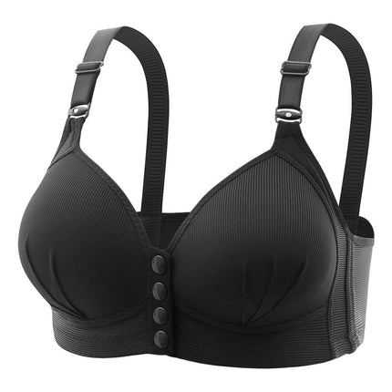 Cross-border plus size Front Buckle Vest Bra Gather-up No Steel Ring Thin Middle-aged Mother Beautiful Back Underwear Bra