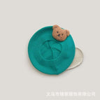 Bear head beret-lake blue / 3-48 months