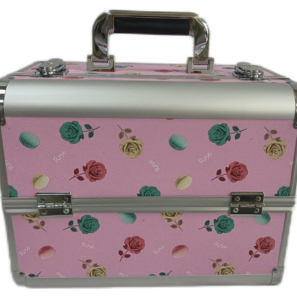 Manufacturer's Ready-Made Wholesale and Retail Professional Makeup Box, Beauty and Manicure Box, Double-Layer Large-Capacity Portable Makeup Box