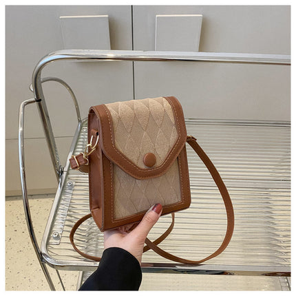 Mobile Phone Bag for Women 2024 New Cross-Border Niche Mini Retro Versatile Shoulder Crossbody Lipstick Bag Portable