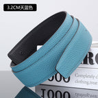3.2 black/sky blue (double-sided litchi pattern car line) / 105cm